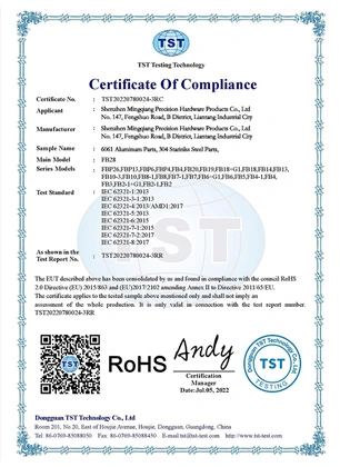 certificate of compliance