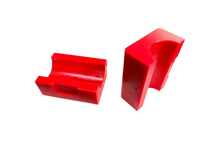 Custom Precision Machined Red POM Structural Component