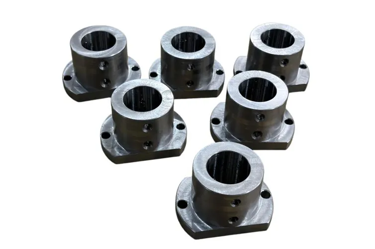 S45C Carbon Steel Column Base | Flange Support Bushing for Guide Shaft