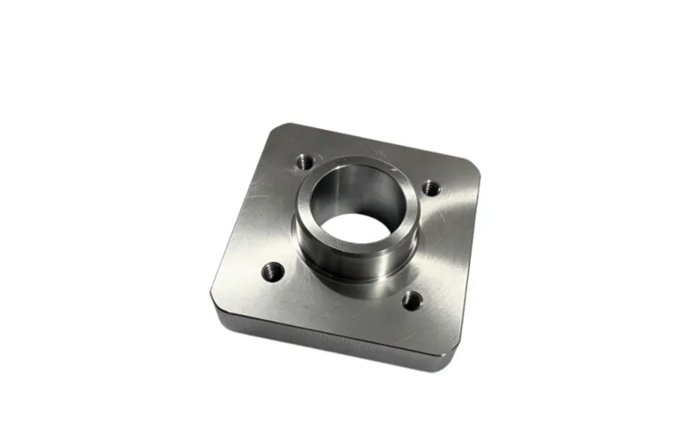 ST5 / 1.0050 Square Flange Bushing Housing | Custom CNC Machined Structural Steel Parts